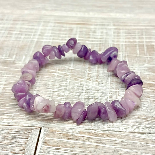 Lepidolite Chip Bracelet