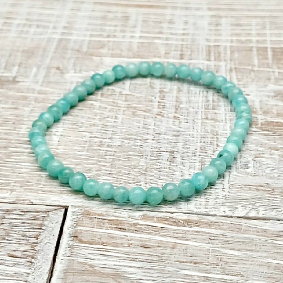 Amazonite Bead Bracelet 4mm