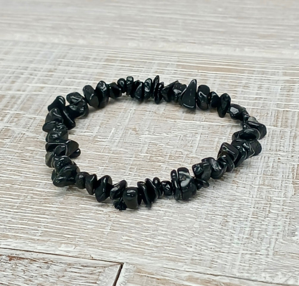 Black Tourmaline Chip Bracelet