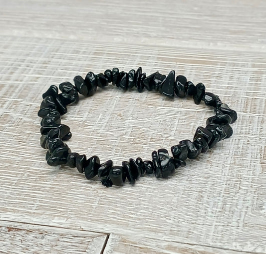 Black Tourmaline Chip Bracelet