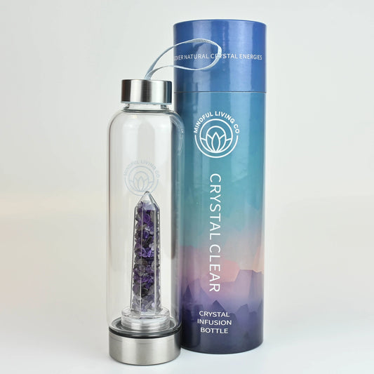 Amethyst Elixir Capsule Bottle filled with Crystal Chips