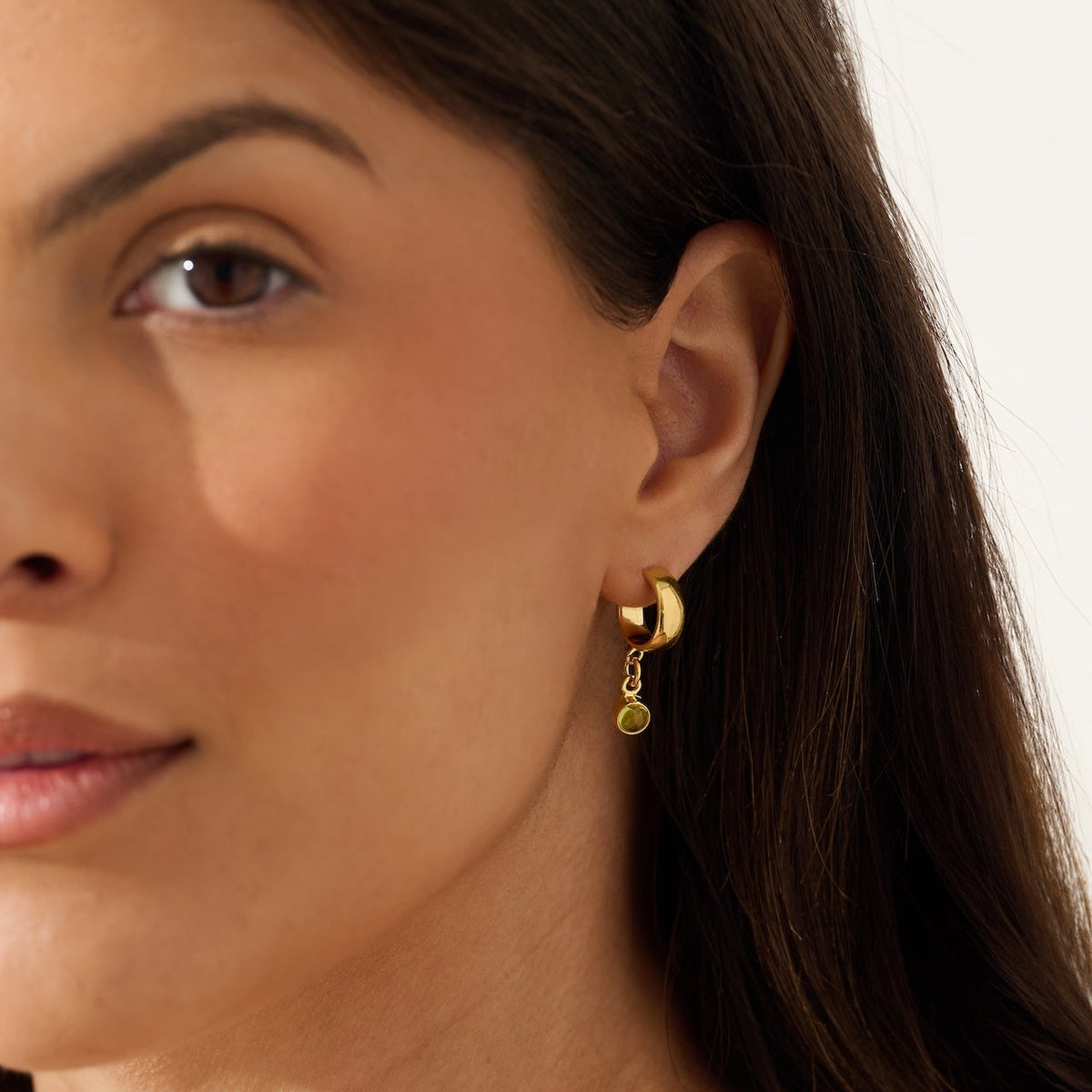 The 'Sunburst' Gold Peridot Hoops