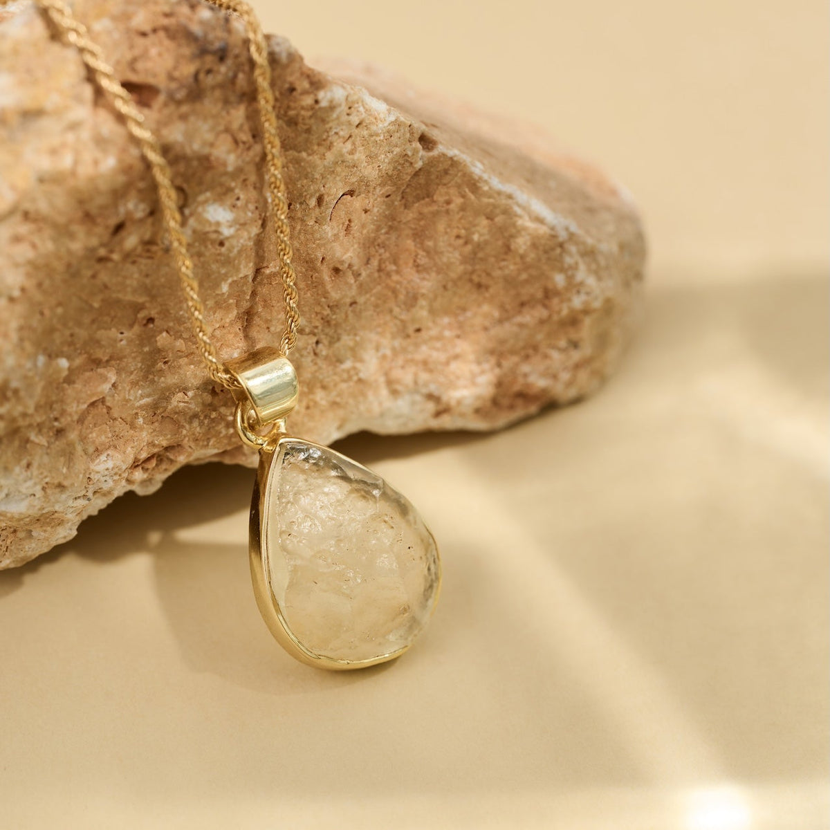 Libyan Desert Glass Gold Necklace | Transformation | Abundance | Joy