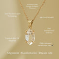 Gold Herkimer Diamond Necklace 'The Stone of Attunement'