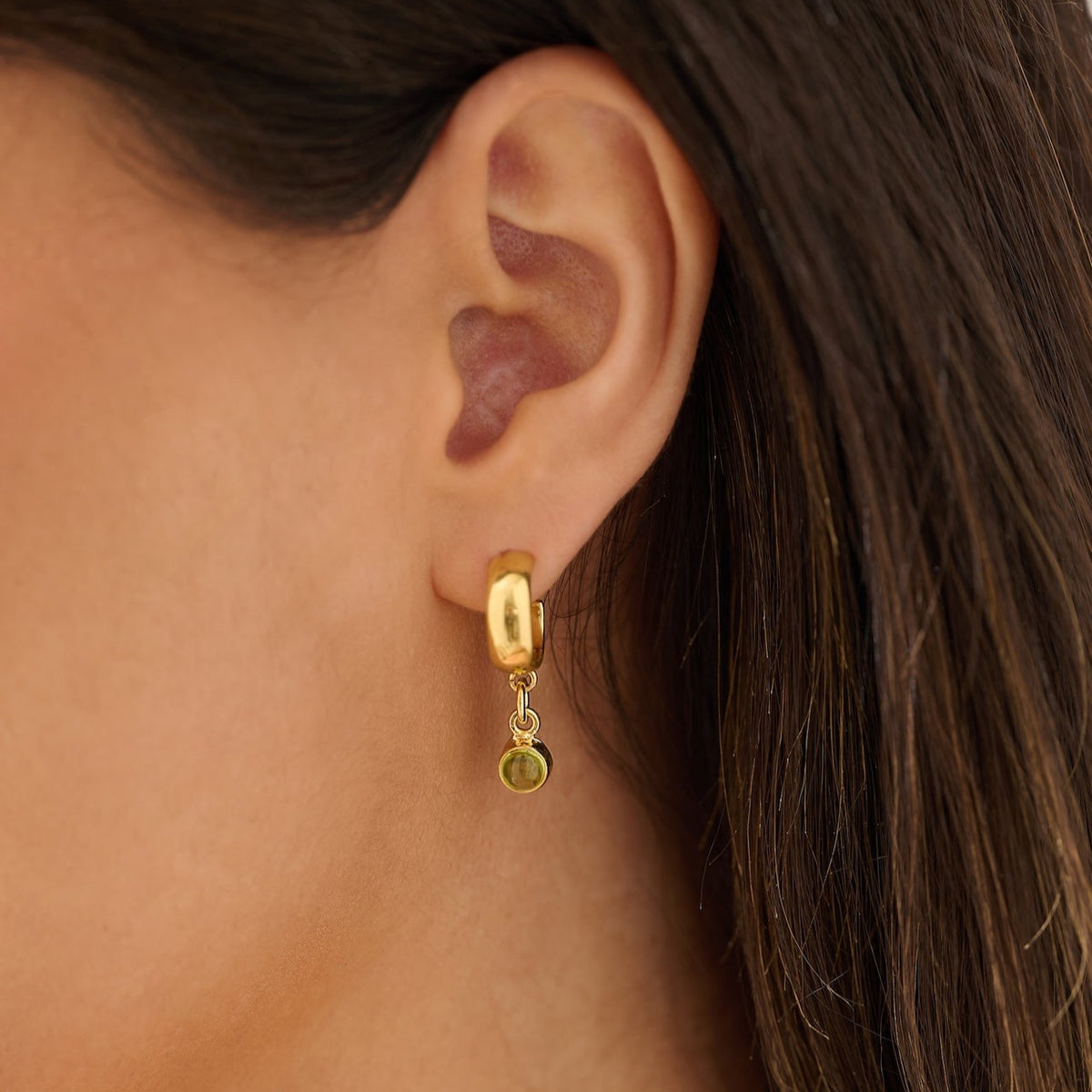 The 'Sunburst' Gold Peridot Hoops
