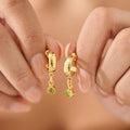 The 'Sunburst' Gold Peridot Hoops