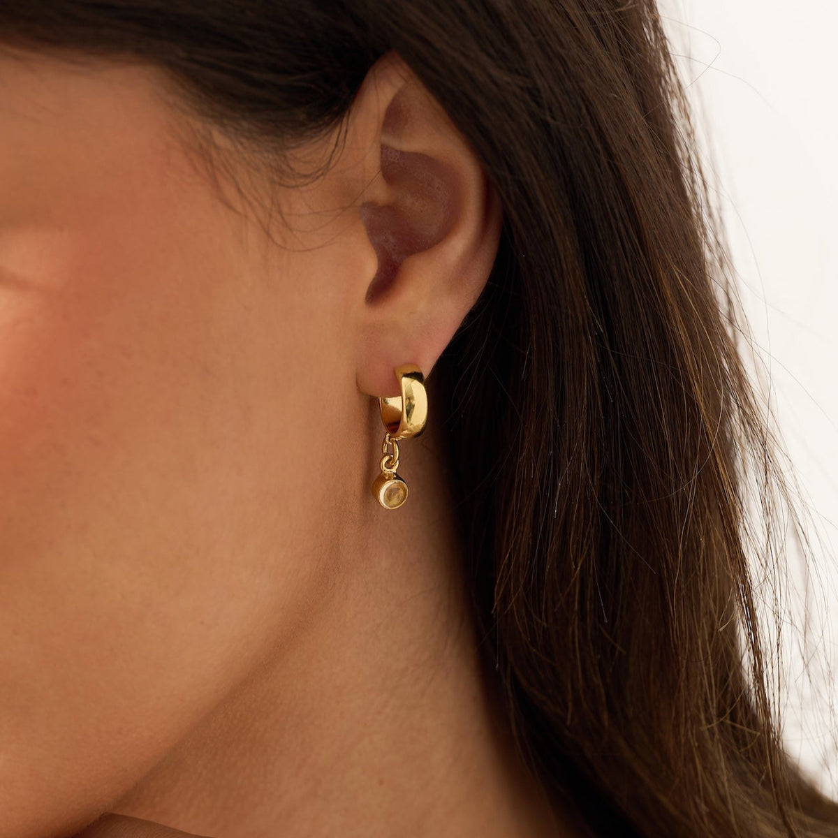 The 'Sunburst' Gold Citrine Hoops