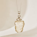 Awaken libyan herkimer diamond silver necklace 