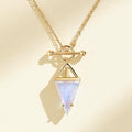 The 'Lunella' Moonstone Pyramid Necklace | Divine Feminine Power | Intuition | Spiritual Growth
