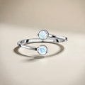 The 'Selene' Moonstone Silver Adjustable Ring |Divine Feminine Power | Intuition | Spiritual Growth