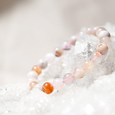 Cherry Blossom Flower Agate Bracelet | Manifestation | Positive growth | Dream life