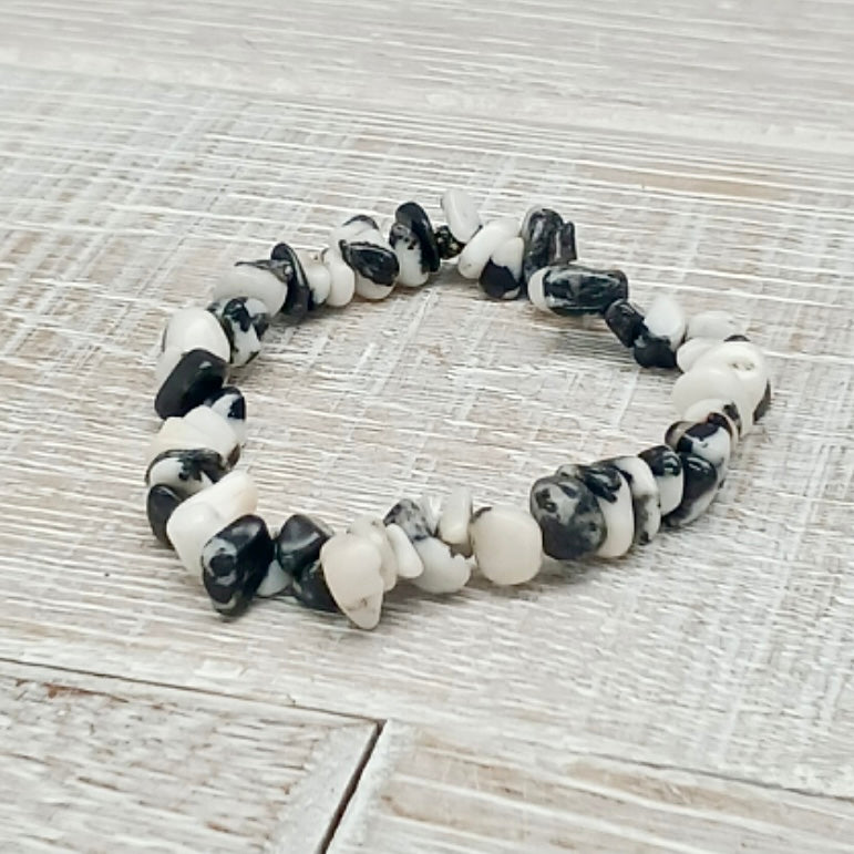 Zebra Jasper Chip Bracelet