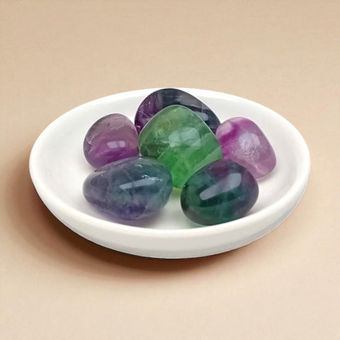 Rainbow Fluorite Tumble Stone | Clarity | Overthinking | Awarness