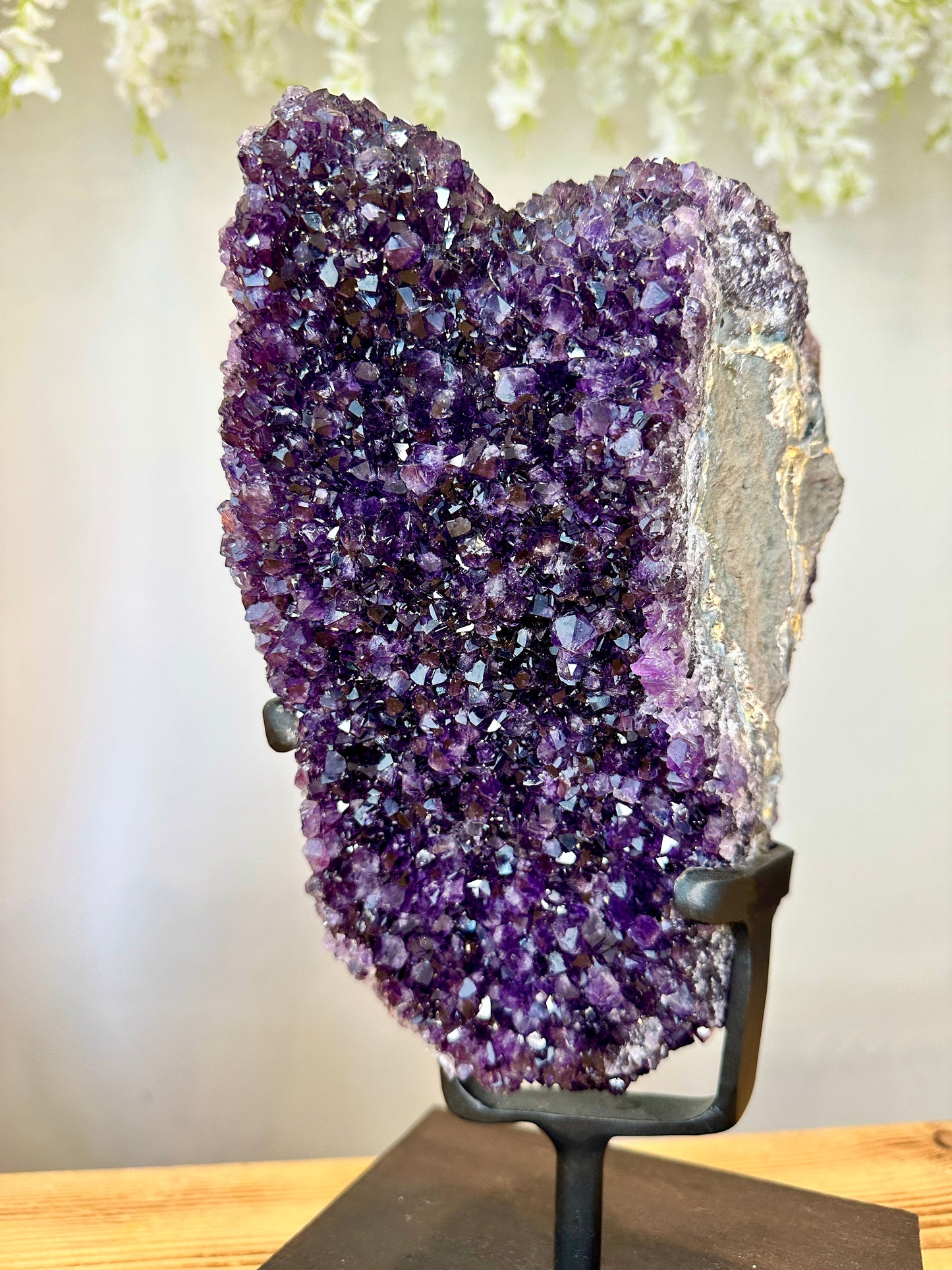 AA Grade Amethyst Signature on stand