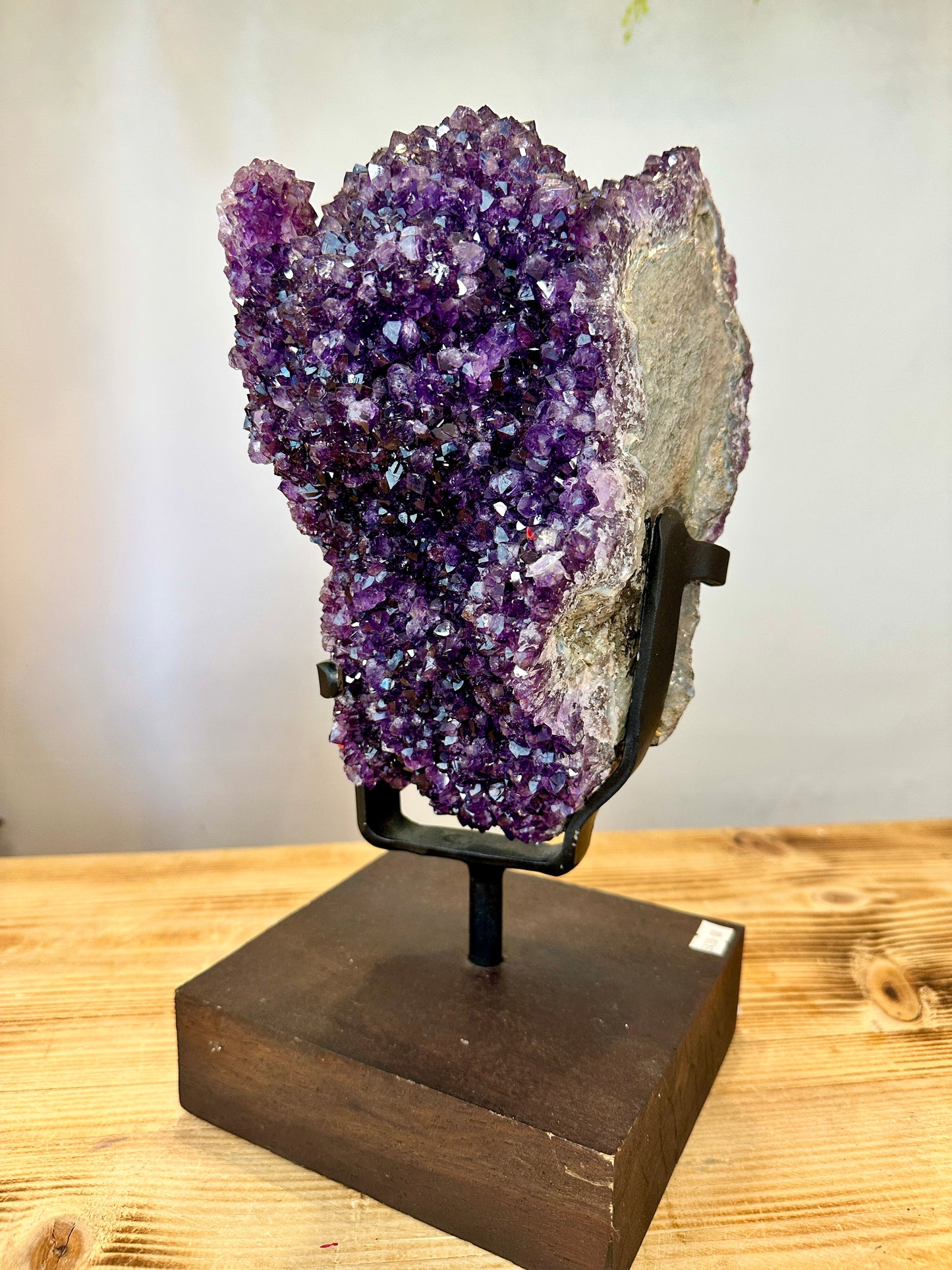 AA Grade Amethyst Signature on stand