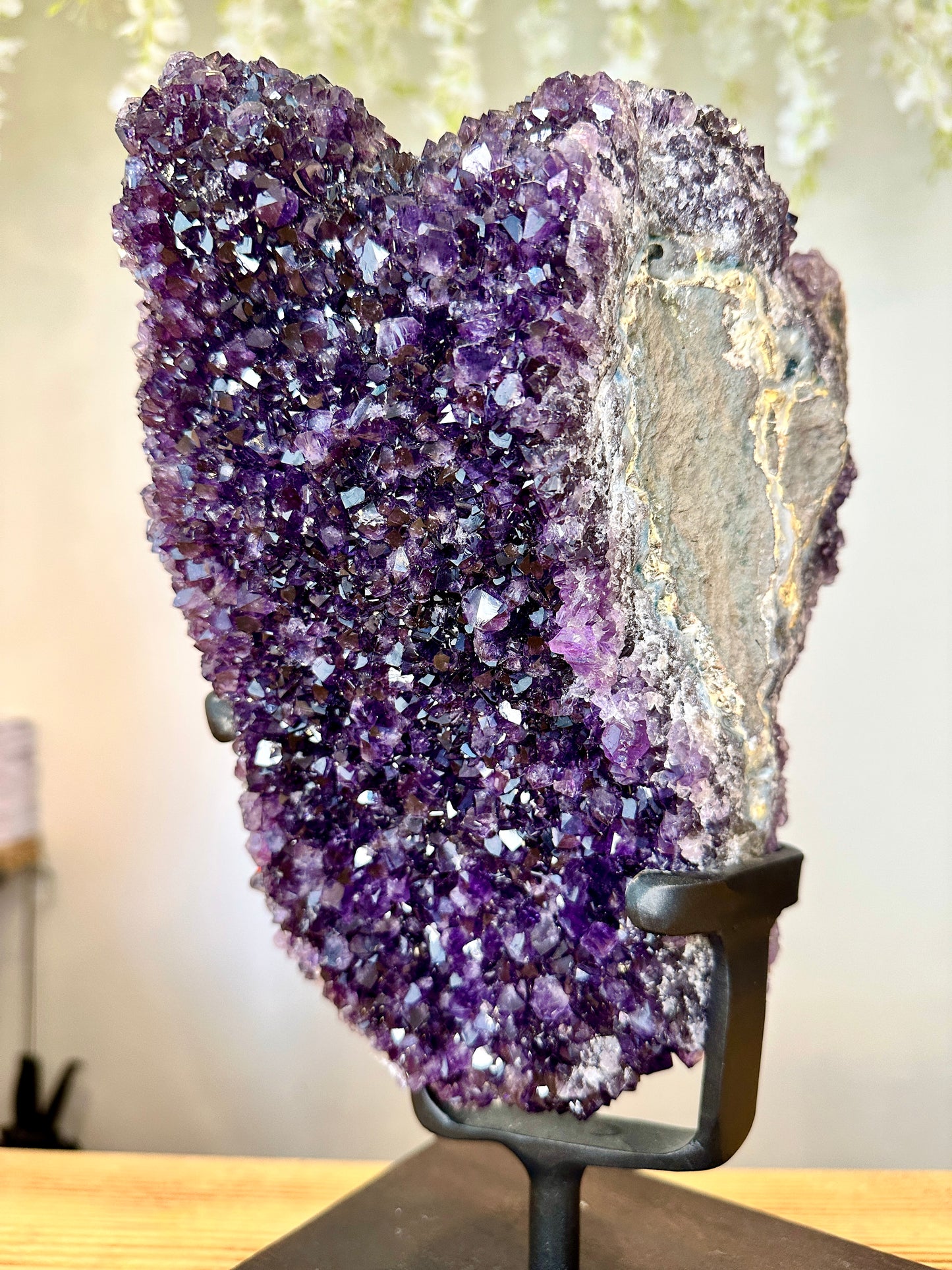 AA Grade Amethyst Signature on stand