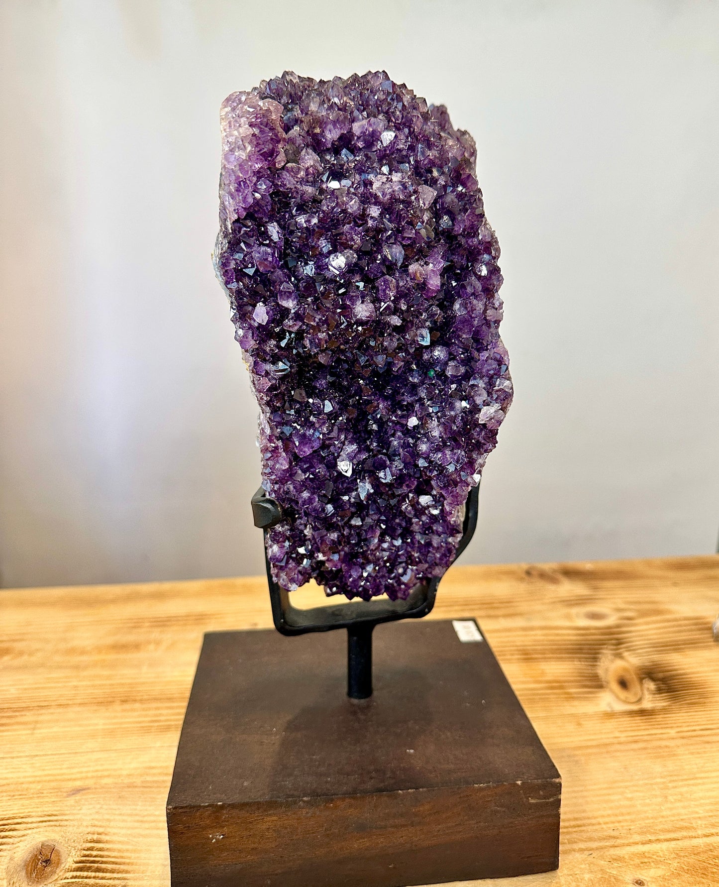 AA Grade Amethyst Signature on stand