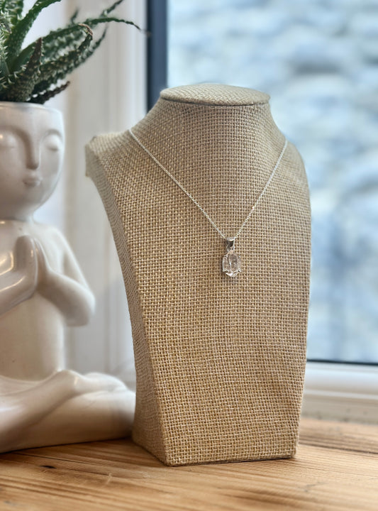 'The Stone of Attunement' HIGH GRADE Herkimer Diamond Necklace Sterling Silver