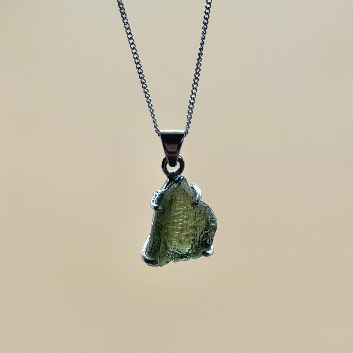 *Let the universe decide* Moldavite Necklace Sterling Silver | TRANSFORMATIVE TEKTITE