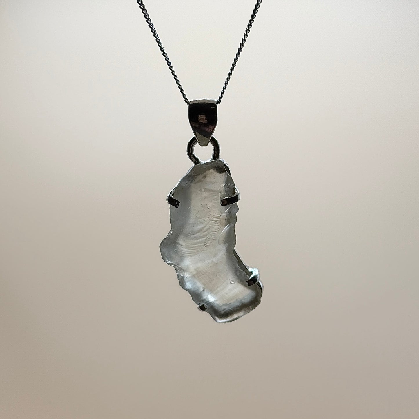 Sterling Silver 925 Libyan Desert Glass Necklace | TRANSFORMATION | ABUNDANCE | INSPIRATION