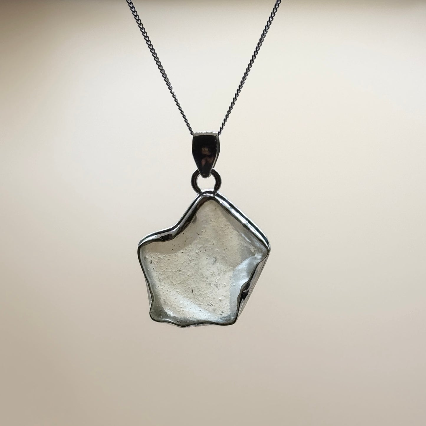 Sterling Silver 925 Libyan Desert Glass Necklace | TRANSFORMATION | ABUNDANCE | INSPIRATION