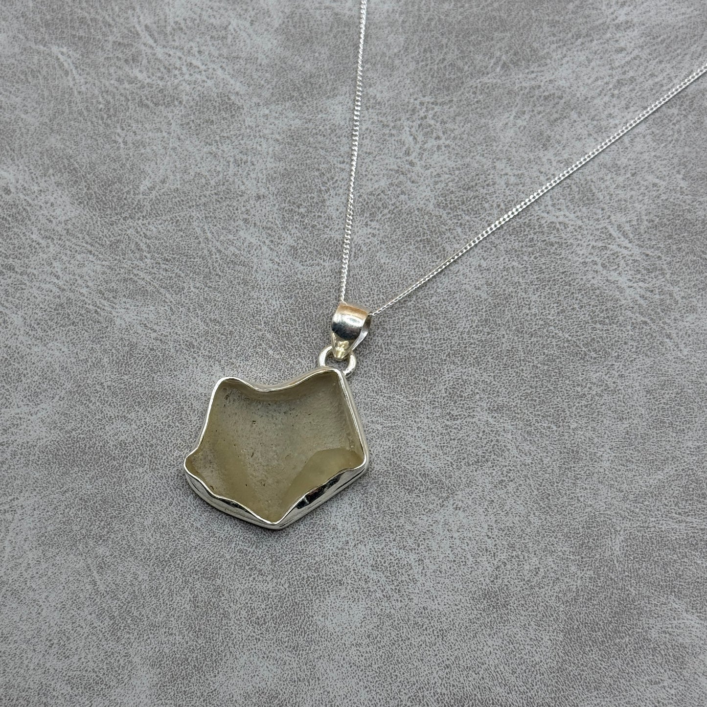 Sterling Silver 925 Libyan Desert Glass Necklace | TRANSFORMATION | ABUNDANCE | INSPIRATION