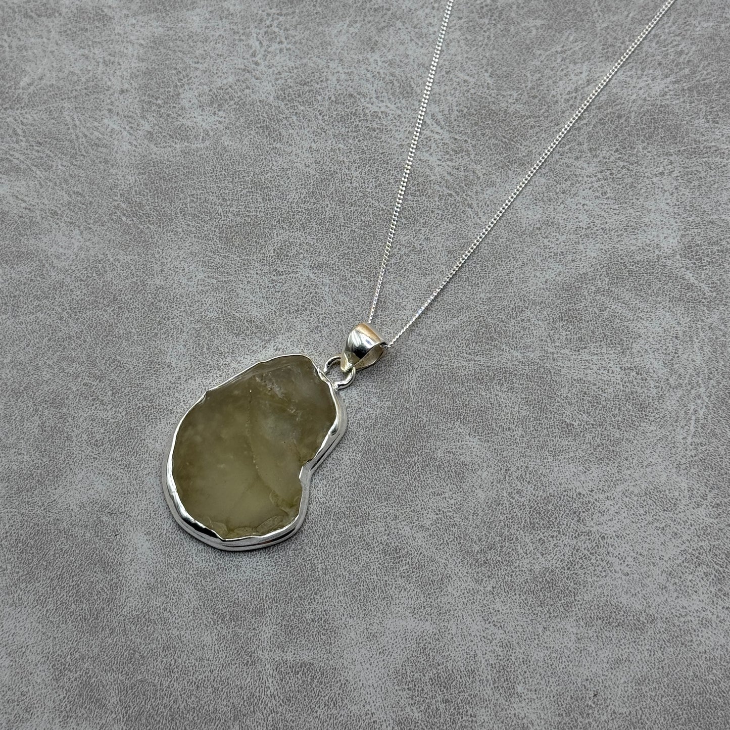 Sterling Silver 925 Libyan Desert Glass Necklace | TRANSFORMATION | ABUNDANCE | INSPIRATION