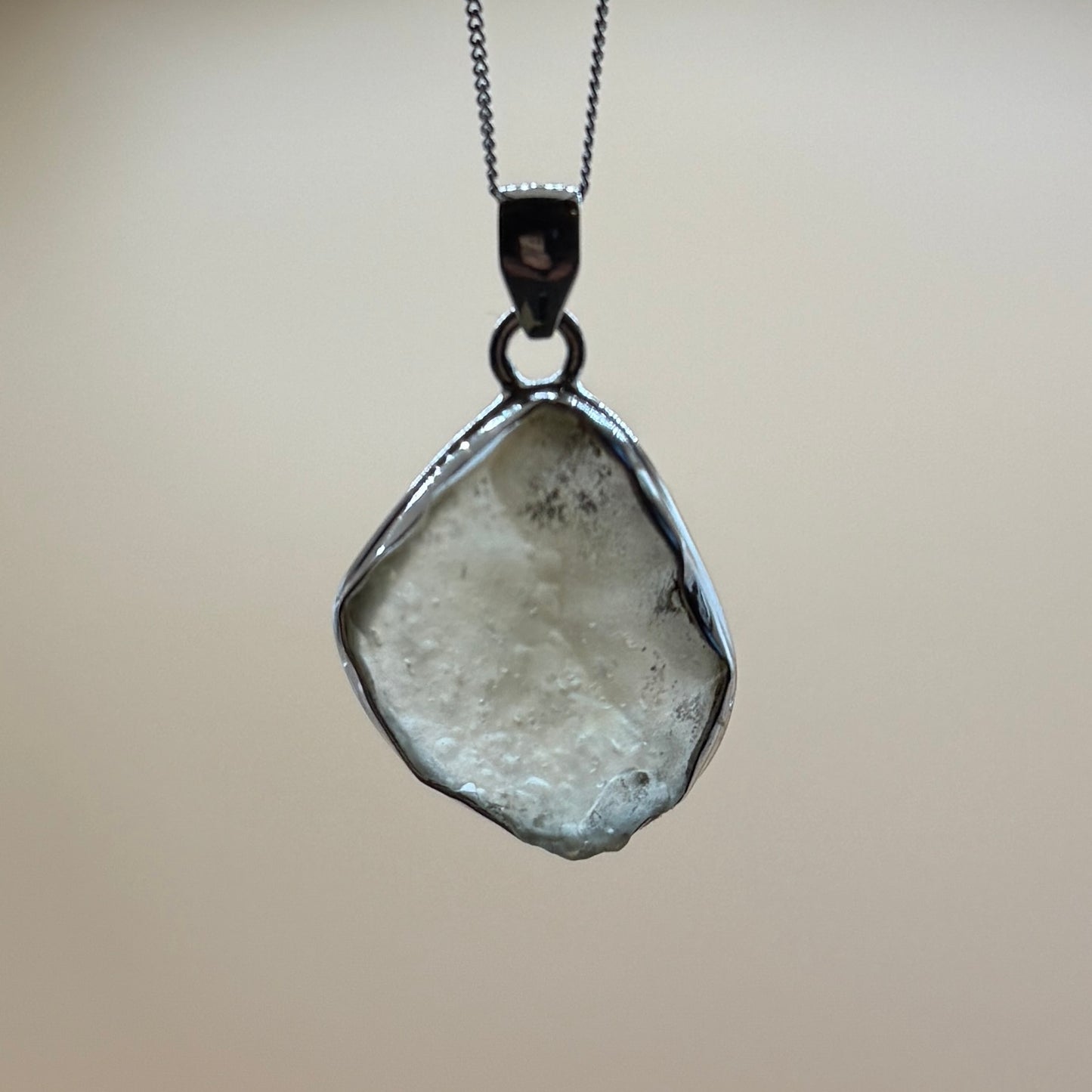 Sterling Silver 925 Libyan Desert Glass Necklace | TRANSFORMATION | ABUNDANCE | INSPIRATION