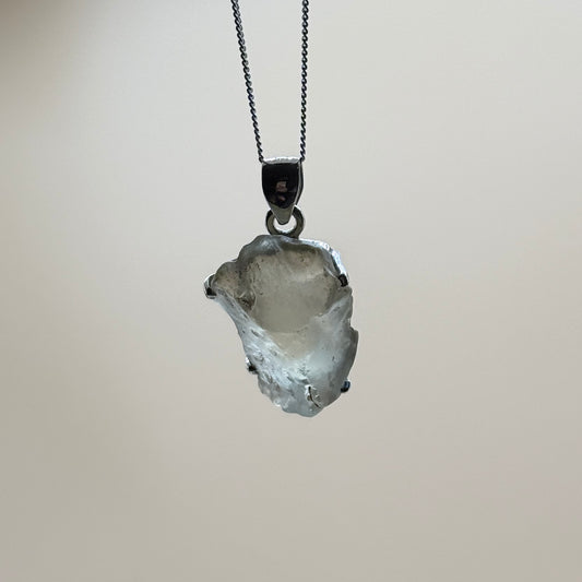 Sterling Silver 925 Libyan Desert Glass Necklace | TRANSFORMATION | ABUNDANCE | INSPIRATION