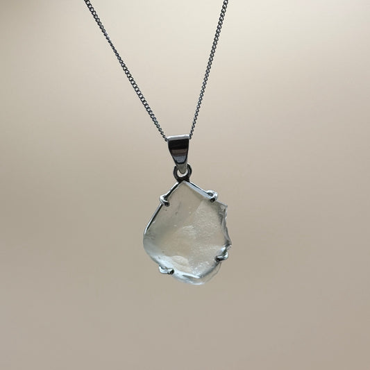 Sterling Silver 925 Libyan Desert Glass Necklace | TRANSFORMATION | ABUNDANCE | INSPIRATION