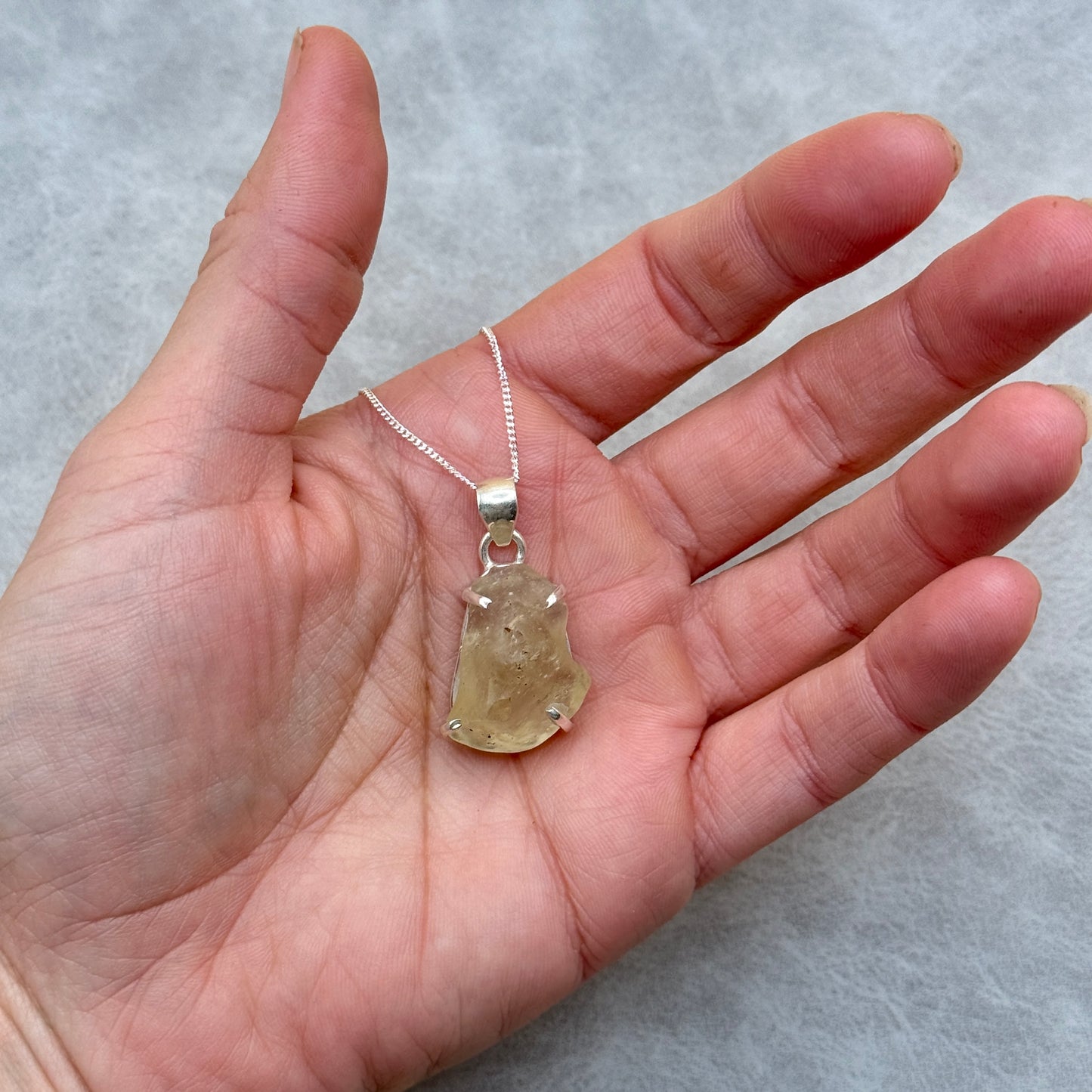 Sterling Silver 925 Libyan Desert Glass Necklace | TRANSFORMATION | ABUNDANCE | INSPIRATION