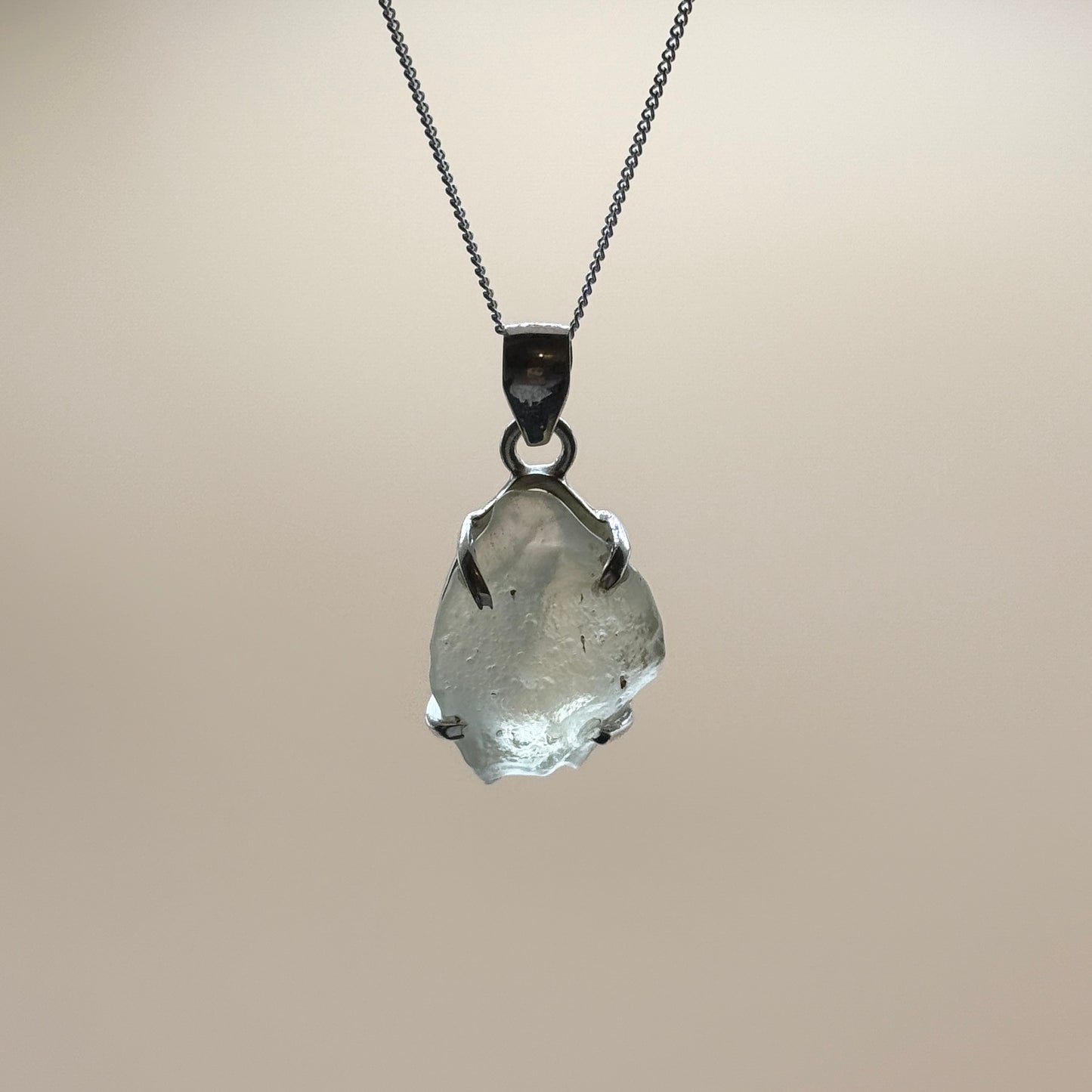 Sterling Silver 925 Libyan Desert Glass Necklace | TRANSFORMATION | ABUNDANCE | INSPIRATION