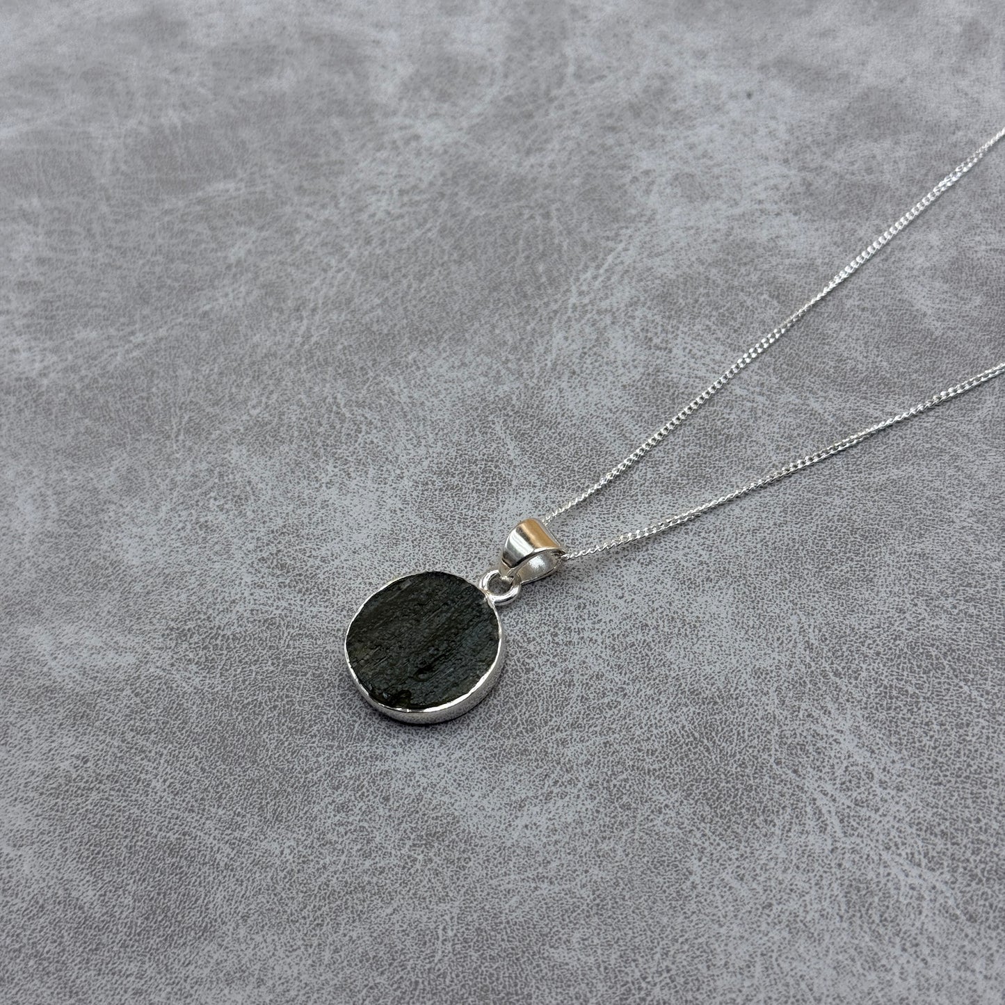 Moldavite Necklace Sterling Silver | TRANSFORMATIVE TEKTITE