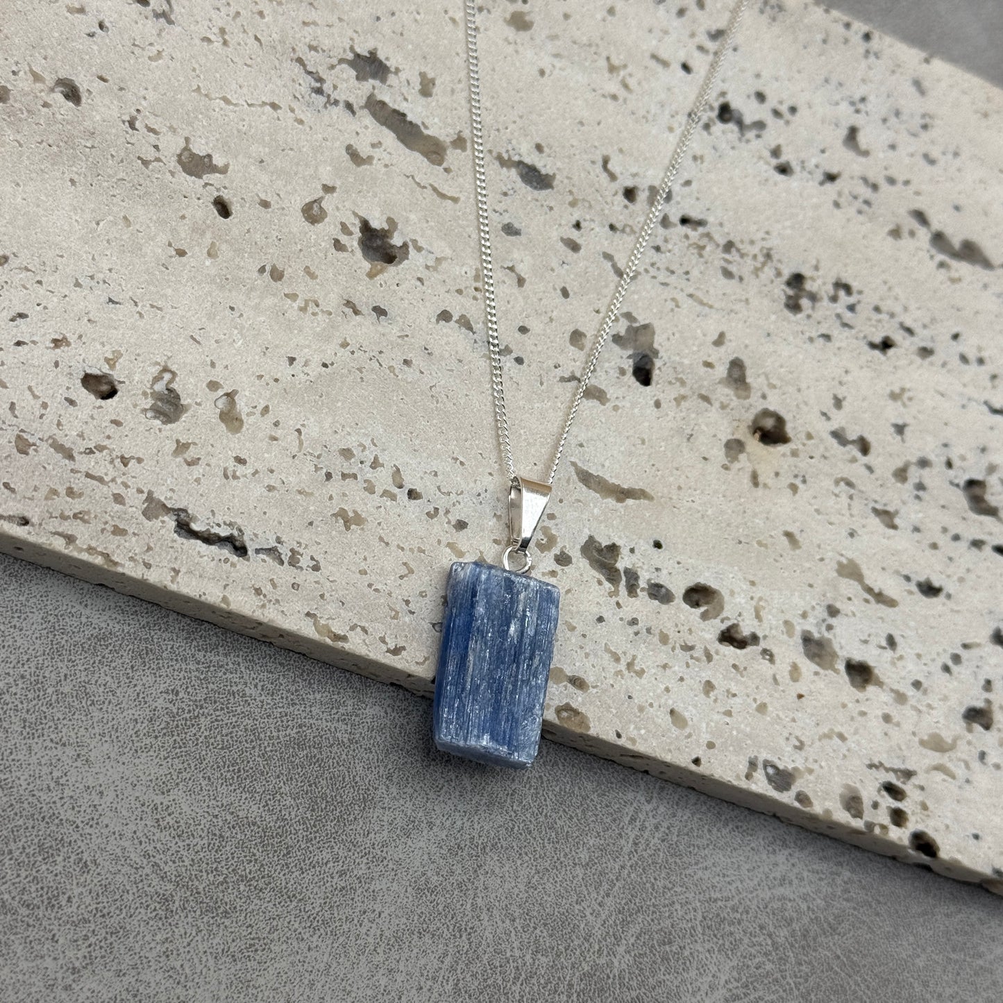 Sterling Silver Blue Kyanite Necklace | INNER POWER | AUTHENTICITY | CONFIDENCE