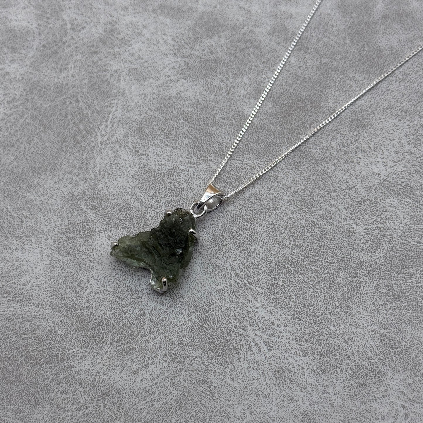 Moldavite Necklace Sterling Silver | TRANSFORMATION | EXPANSION | GROWTH