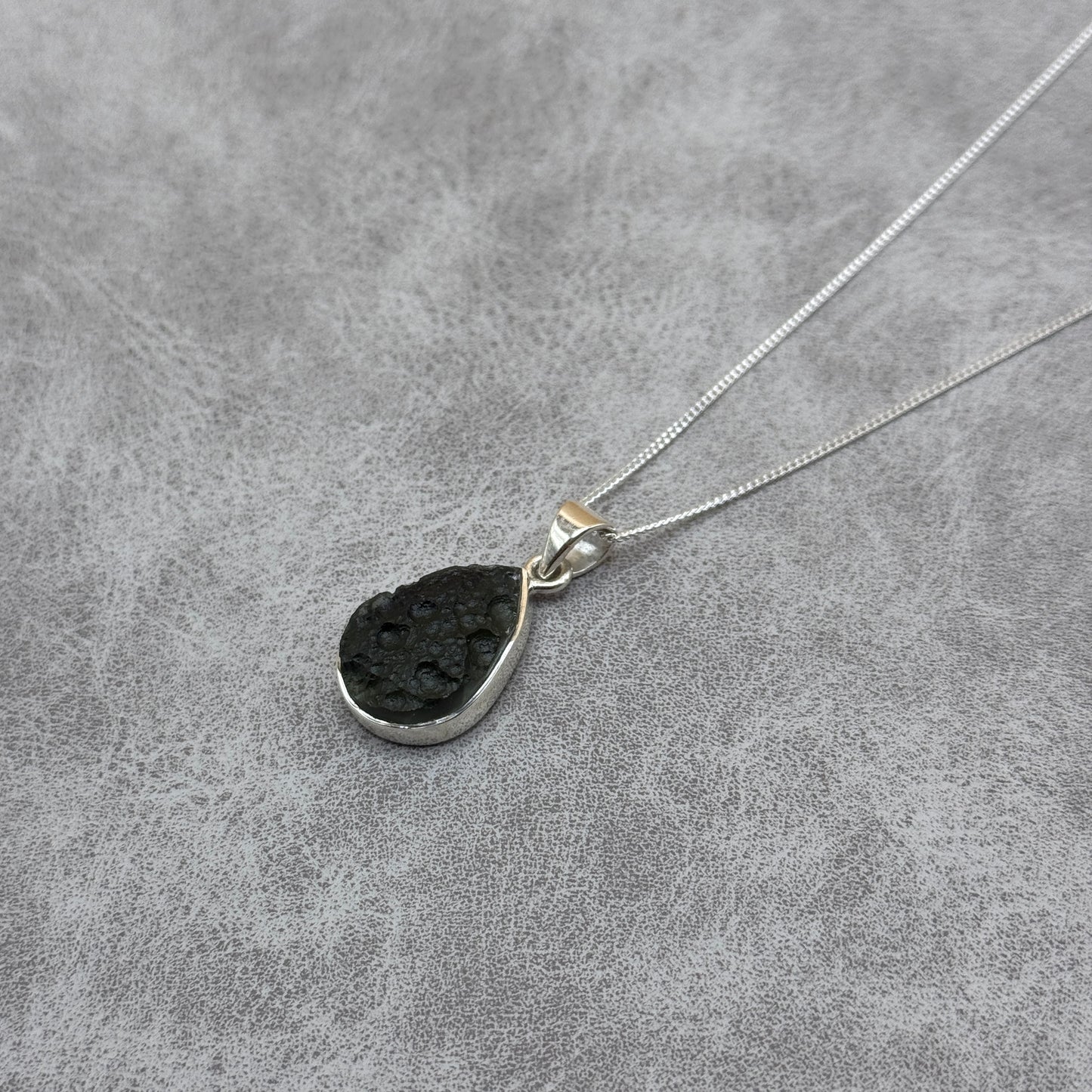 Moldavite Necklace Sterling Silver | TRANSFORMATIVE TEKTITE