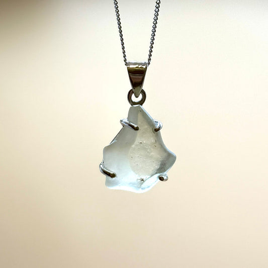 Sterling Silver 925 Libyan Desert Glass Necklace | TRANSFORMATION | ABUNDANCE | INSPIRATION