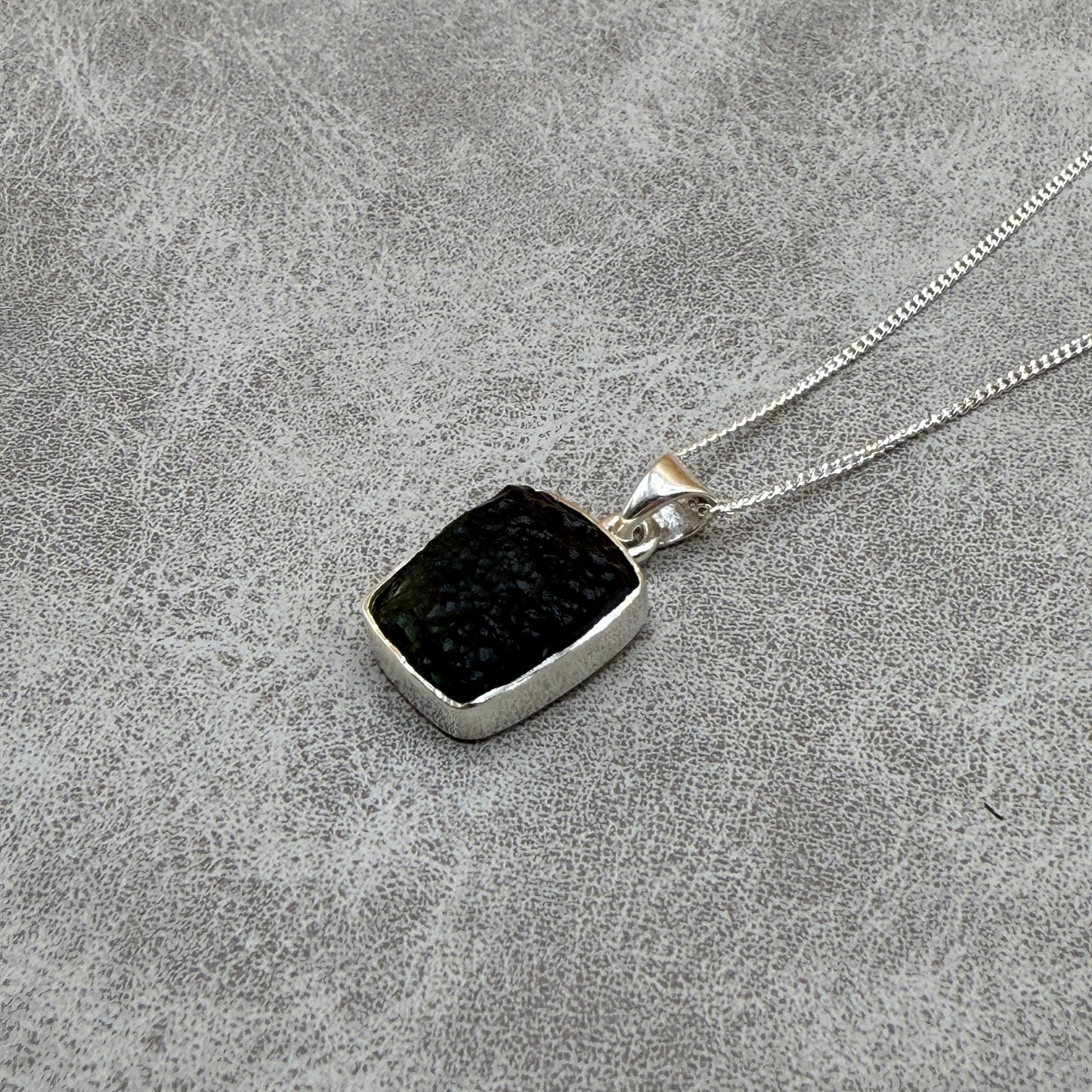 Moldavite Necklace Sterling Silver | TRANSFORMATION | EXPANSION | GROWTH