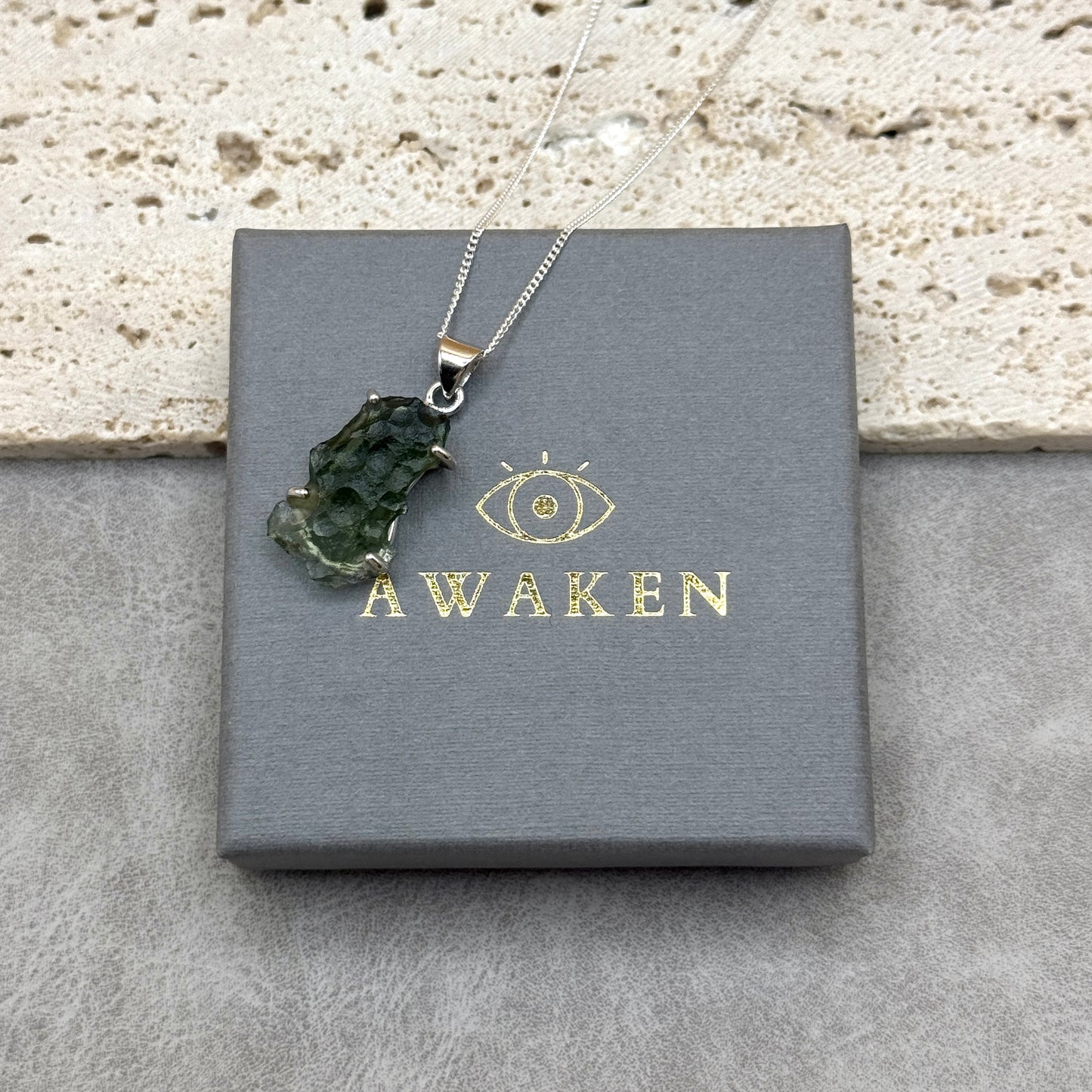 Moldavite Necklace Sterling Silver | TRANSFORMATION | EXPANSION | GROWTH