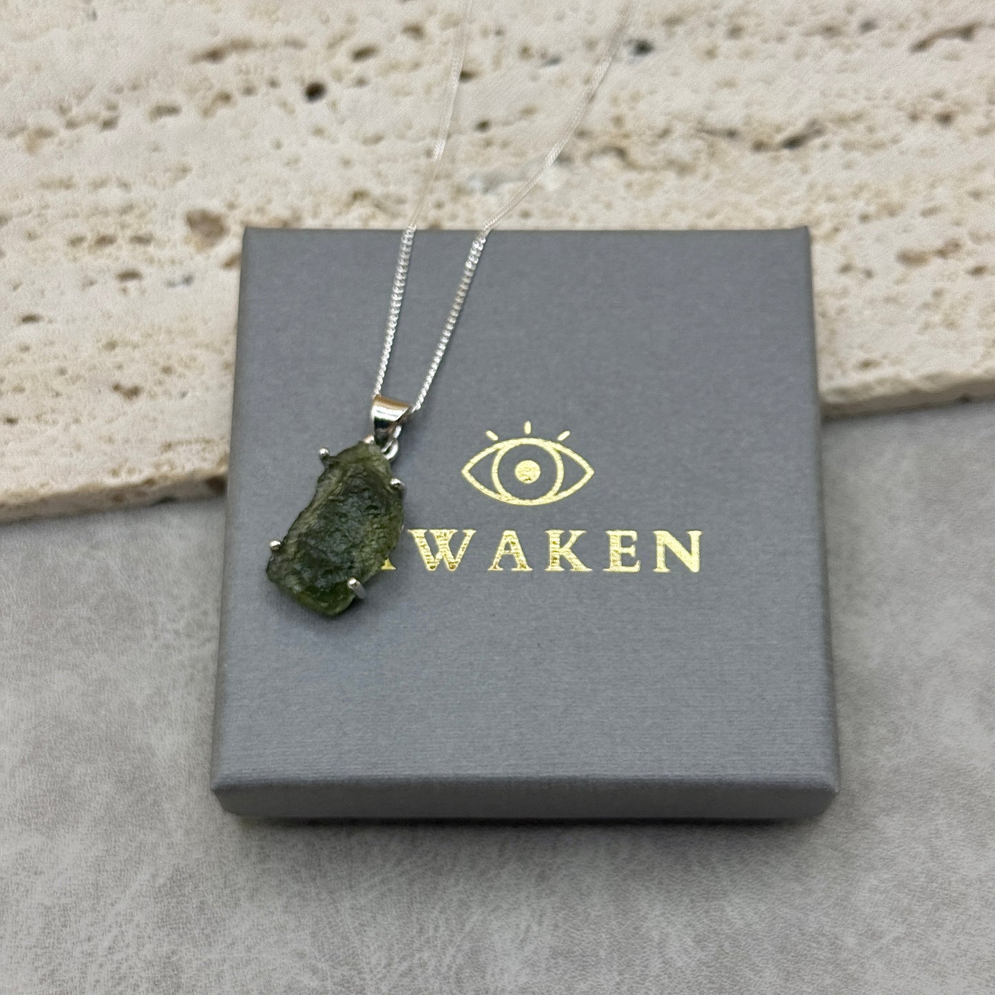 Moldavite Necklace Sterling Silver | TRANSFORMATION | EXPANSION | GROWTH