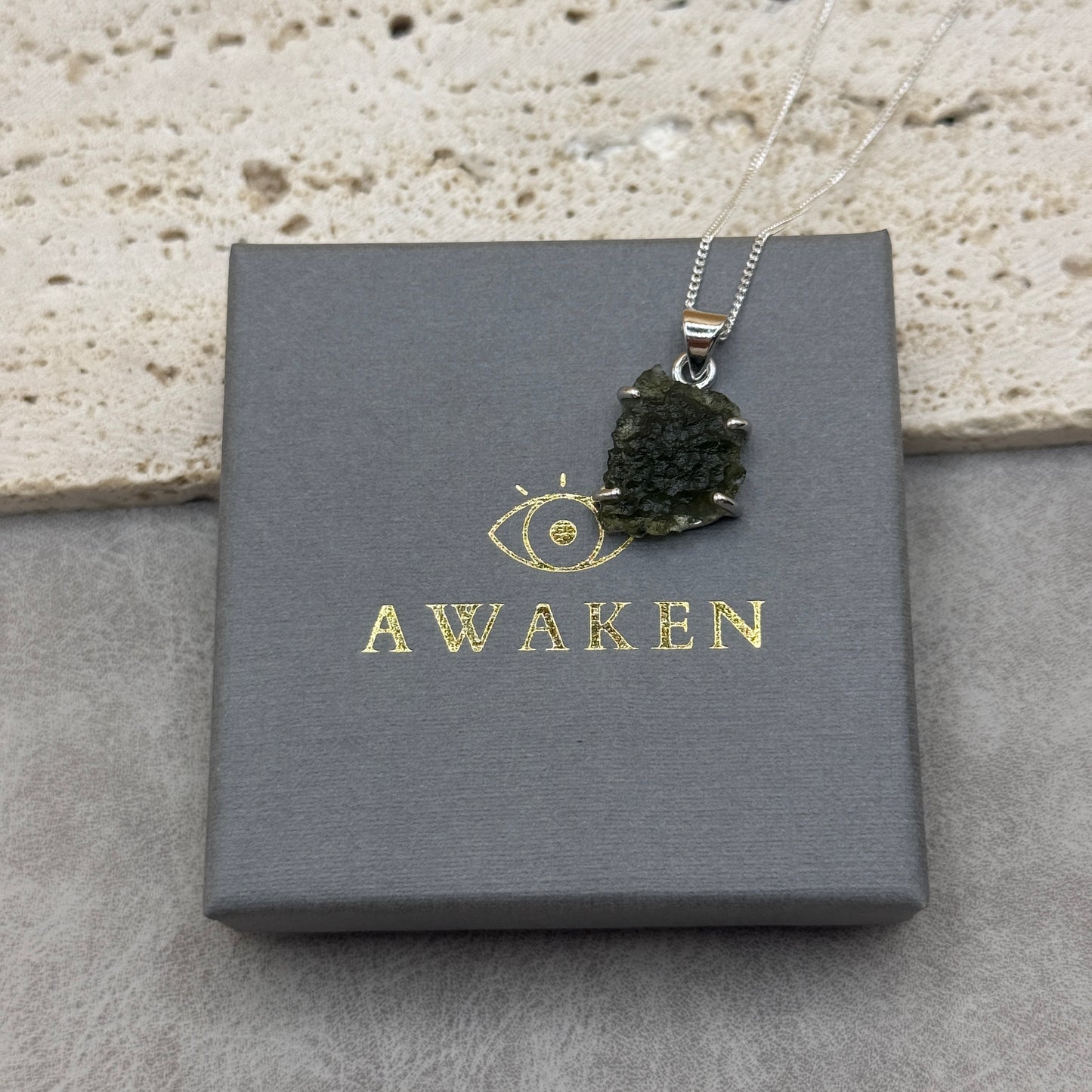 Moldavite Necklace Sterling Silver | TRANSFORMATION | EXPANSION | GROWTH