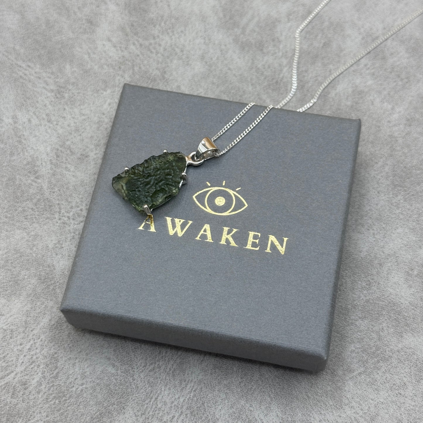 Moldavite Necklace Sterling Silver | TRANSFORMATION | EXPANSION | GROWTH