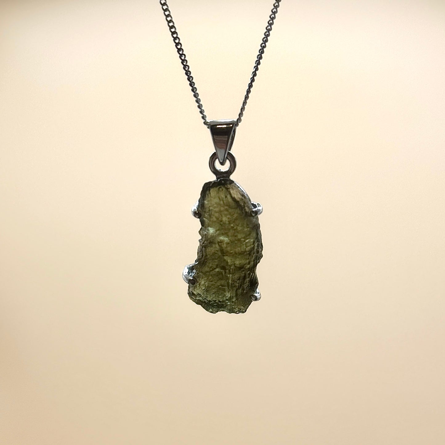 Moldavite Necklace Sterling Silver | TRANSFORMATION | EXPANSION | GROWTH