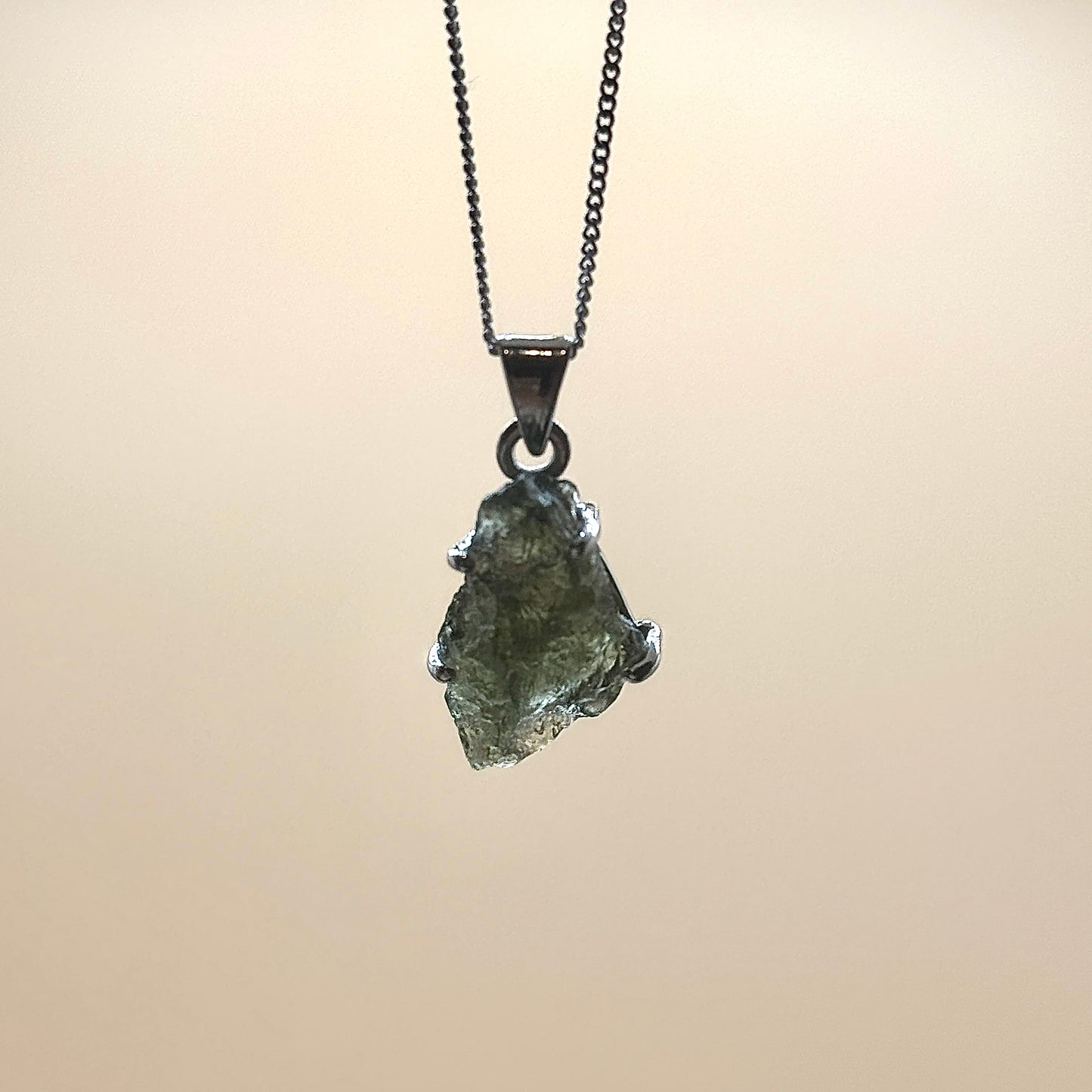 Moldavite Necklace Sterling Silver | TRANSFORMATION | EXPANSION | GROWTH