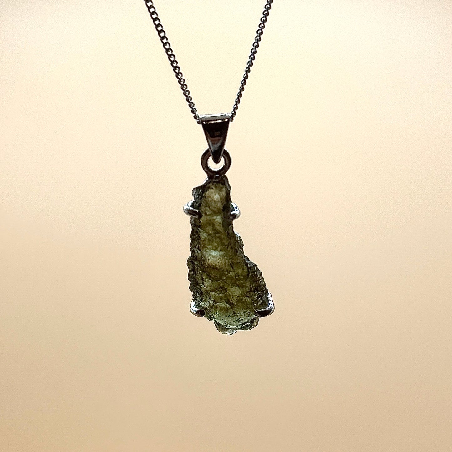 Moldavite Necklace Sterling Silver | TRANSFORMATION | EXPANSION | GROWTH