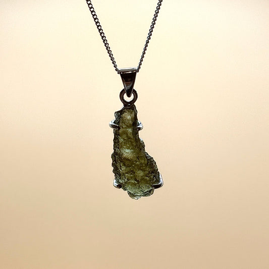 Moldavite Necklace Sterling Silver | TRANSFORMATION | EXPANSION | GROWTH