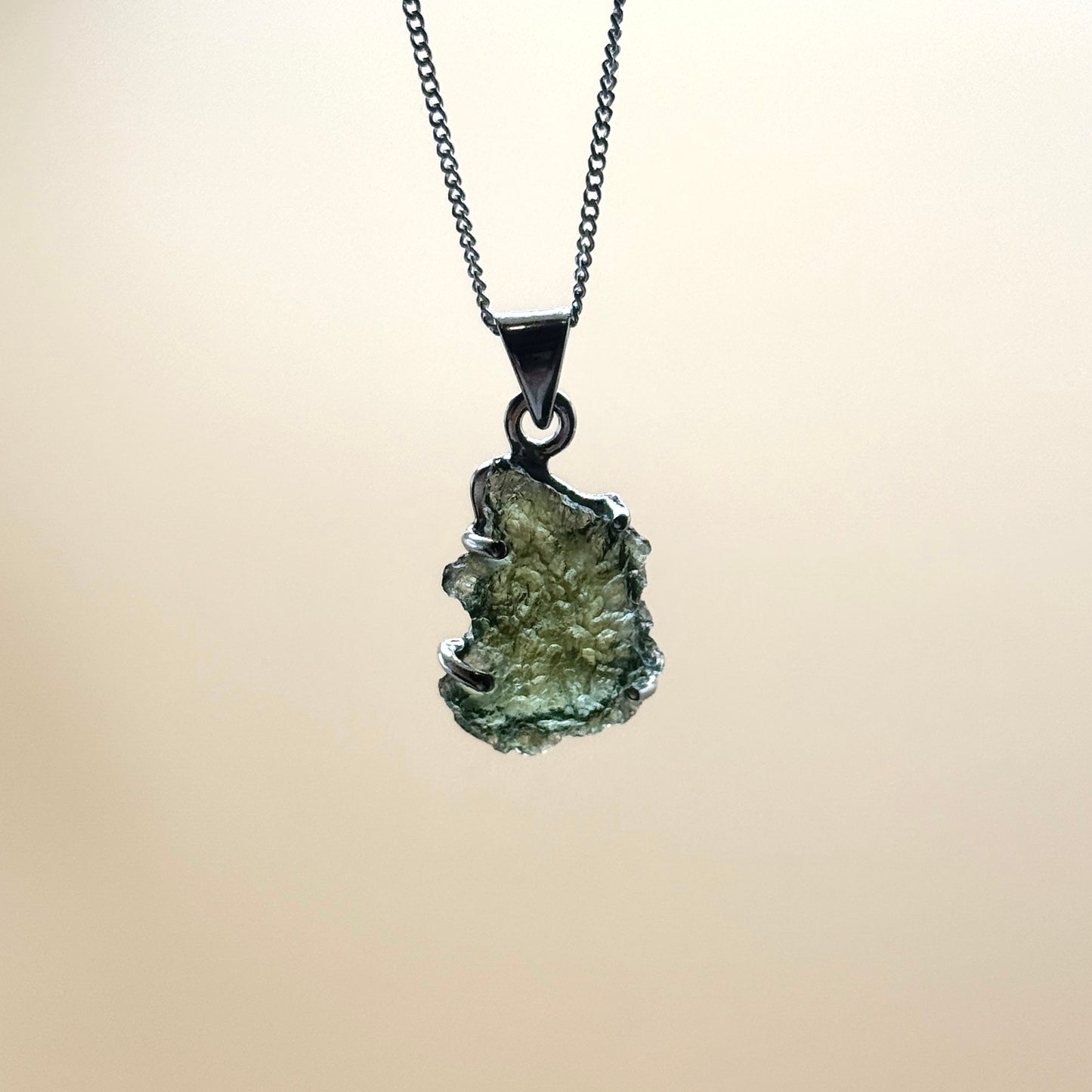 Moldavite Necklace Sterling Silver | TRANSFORMATION | EXPANSION | GROWTH