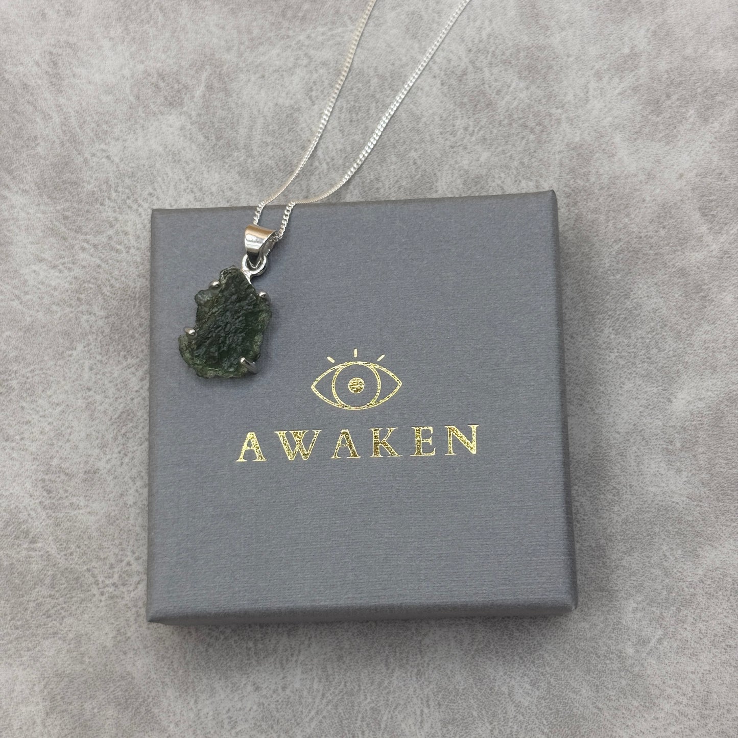 Moldavite Necklace Sterling Silver | TRANSFORMATION | EXPANSION | GROWTH