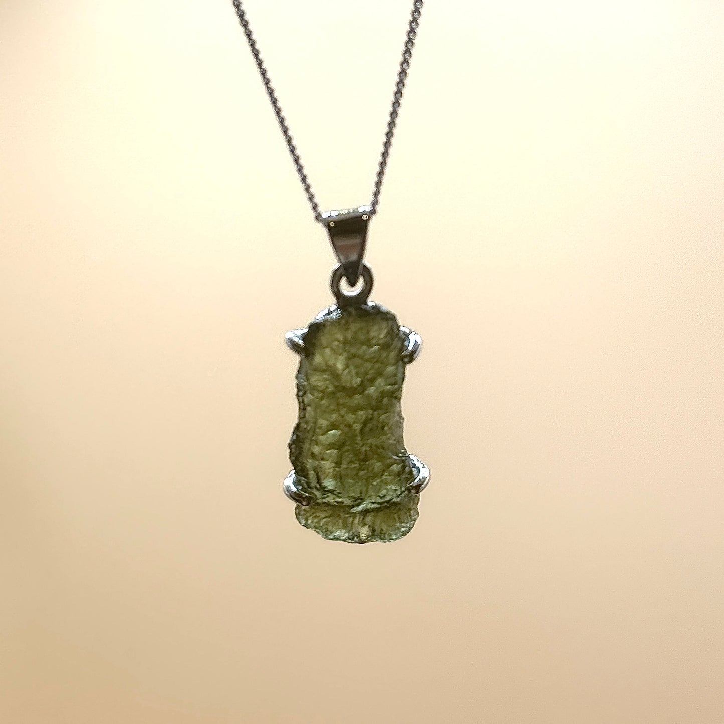 Moldavite Necklace Sterling Silver | TRANSFORMATION | EXPANSION | GROWTH