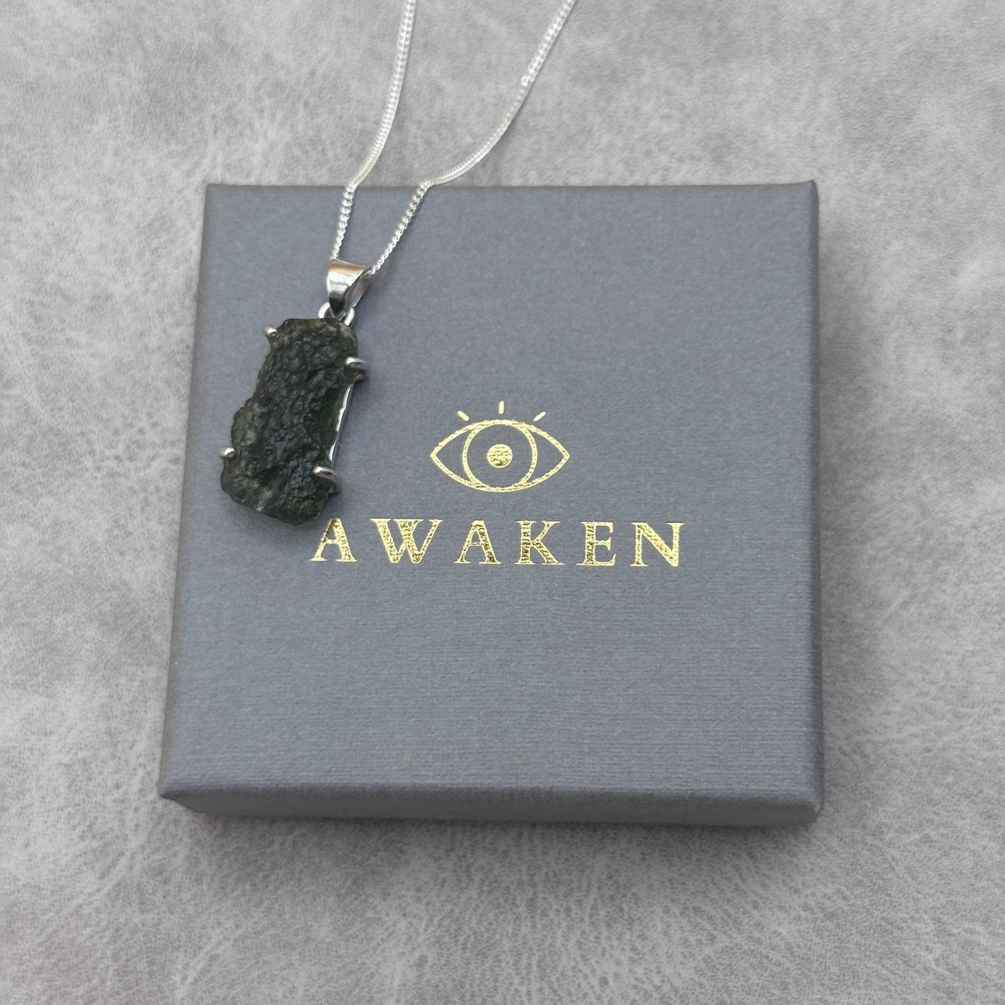 Moldavite Necklace Sterling Silver | TRANSFORMATION | EXPANSION | GROWTH